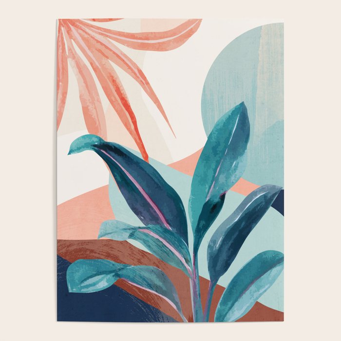 Abstract Art Tropical Leaves 15 Poster Gallery Image 1