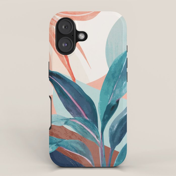 Abstract Art Tropical Leaves 15 iPhone Case Gallery Image 1