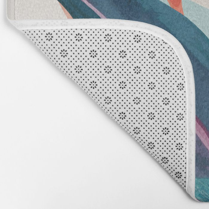 Abstract Art Tropical Leaves 15 Bath Mat Gallery Image 2