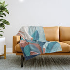 Abstract Art Tropical Leaves 15 Throw Blanket Gallery Image 1