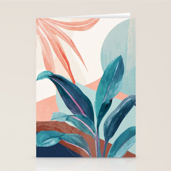Abstract Art Tropical Leaves 15 Stationery Card Gallery Image 2