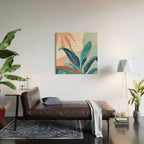 Abstract Art Tropical Leaves 15 Wood Wall Art Gallery Image 2
