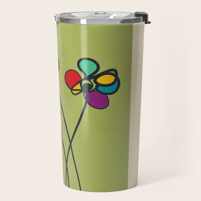Line Little Wildflowers 1 Travel Mug Gallery Image 2