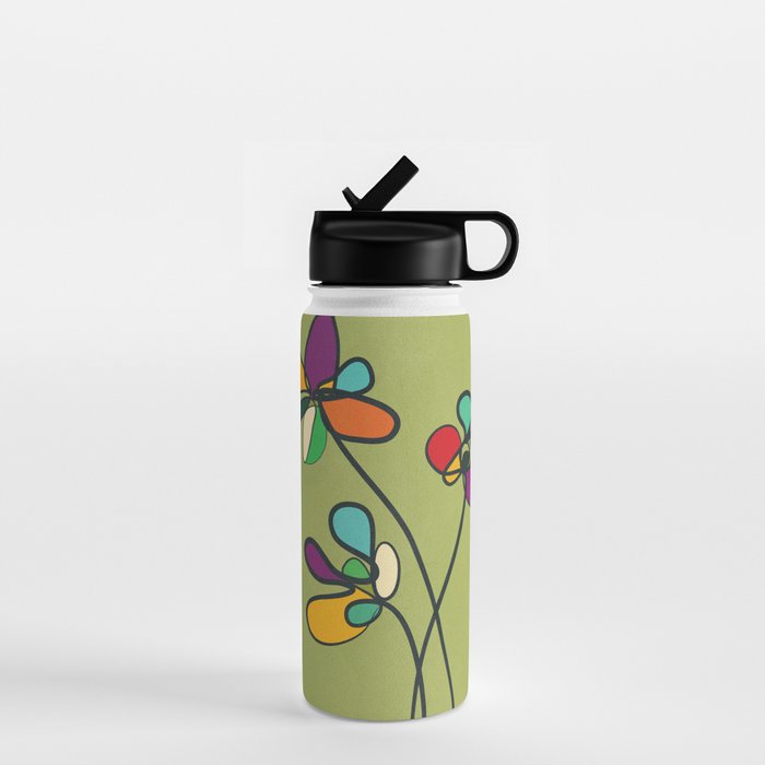 Line Little Wildflowers 1 Water Bottle Gallery Image 1