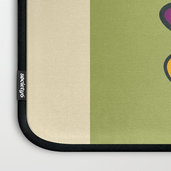 Line Little Wildflowers 1 Laptop Sleeve Gallery Image 3