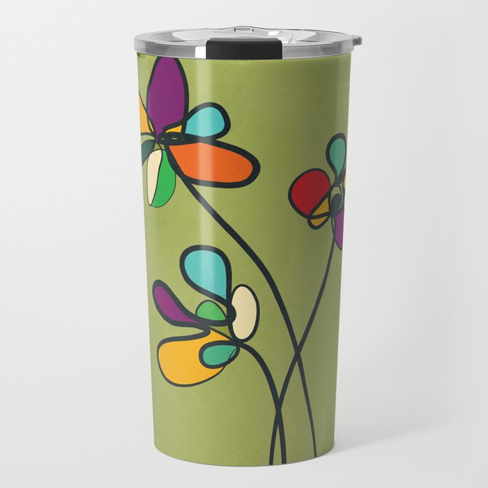 Line Little Wildflowers 1 Travel Mug Gallery Image 1