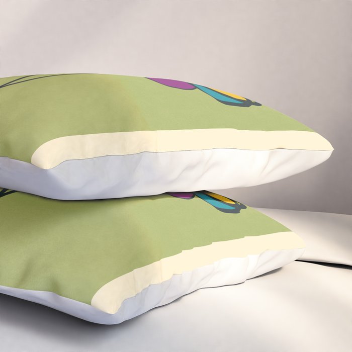 Line Little Wildflowers 1 Pillow Sham Gallery Image 3