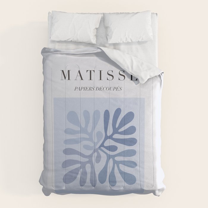 Blue Matisse Exhibition Poster - Light Blue Henri Matisse Cut Outs Vintage Poster Matisse Comforter Gallery Image 1