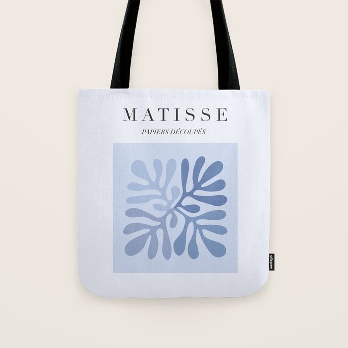 Blue Matisse Exhibition Poster - Light Blue Henri Matisse Cut Outs Vintage Poster Matisse Tote Bag Gallery Image 1