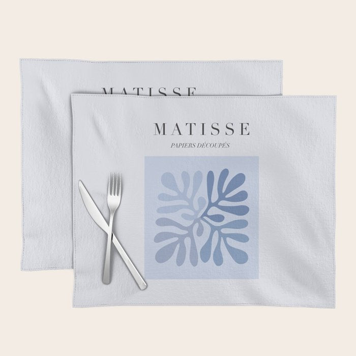 Blue Matisse Exhibition Poster - Light Blue Henri Matisse Cut Outs Vintage Poster Matisse Placemat Gallery Image 1