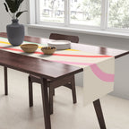 Abstract Pastel Rainbow Lines Table Runner Gallery Image 2