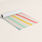Abstract Pastel Rainbow Lines Yoga Mat Gallery Image 2