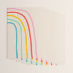 Abstract Pastel Rainbow Lines Wrapping Paper Gallery Image 3
