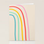Abstract Pastel Rainbow Lines Stationery Card Gallery Image 2
