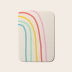 Abstract Pastel Rainbow Lines Bath Mat Gallery Image 1