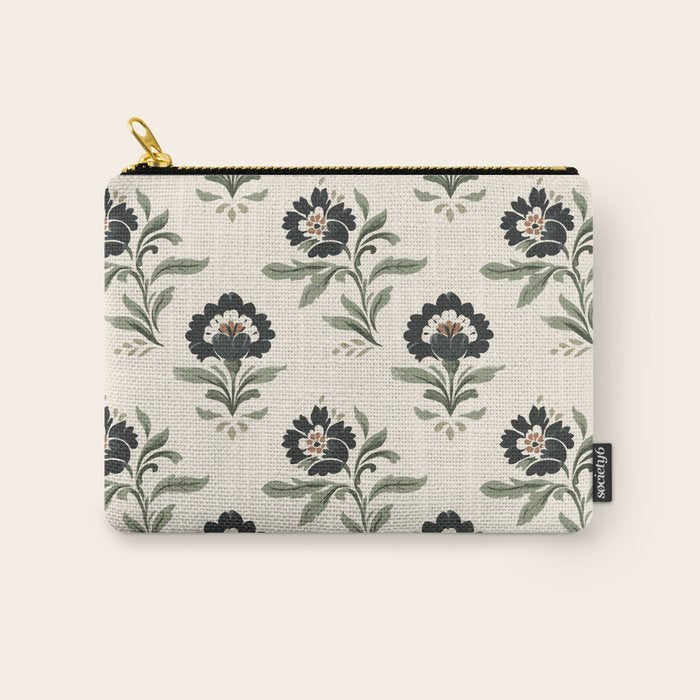 Elegant Vintage Floral Pattern Carry All Pouch Gallery Image 1