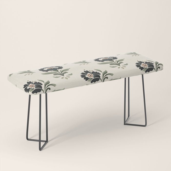 Elegant Vintage Floral Pattern Bench Gallery Image 1