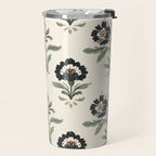 Elegant Vintage Floral Pattern Travel Mug Gallery Image 2