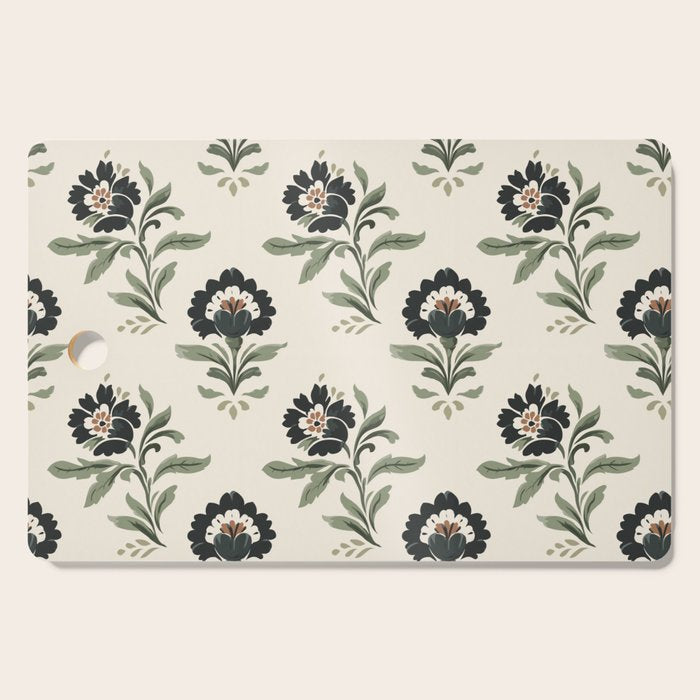 Elegant Vintage Floral Pattern Cutting Board Gallery Image 1