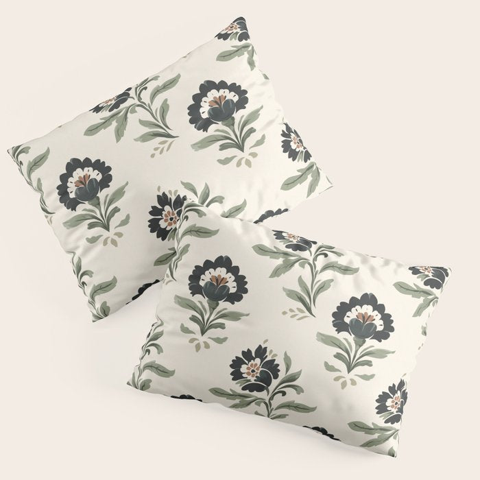 Elegant Vintage Floral Pattern Pillow Sham Gallery Image 1