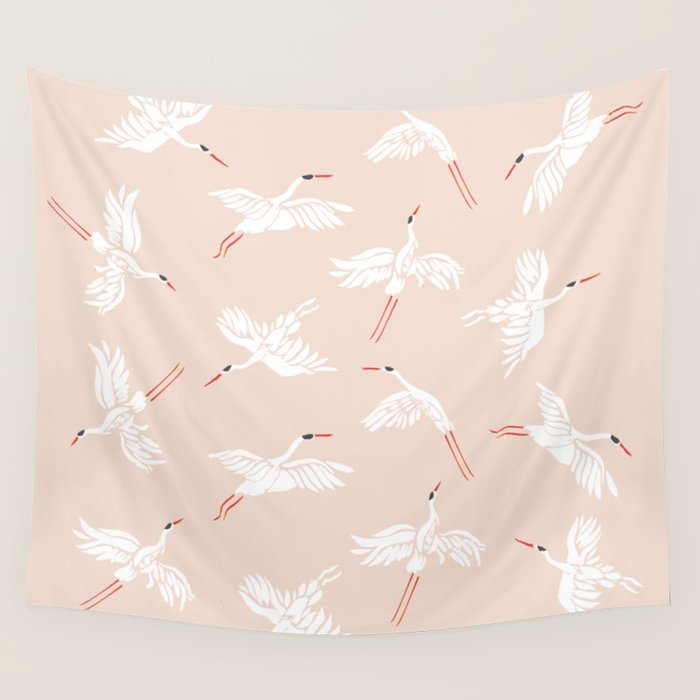 Crane Dance Wall Tapestry Gallery Image 4