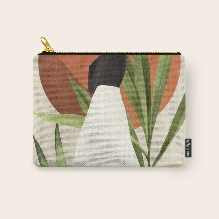 Minimal Abstract Art Tropical Girl 11 Carry All Pouch Gallery Image 1
