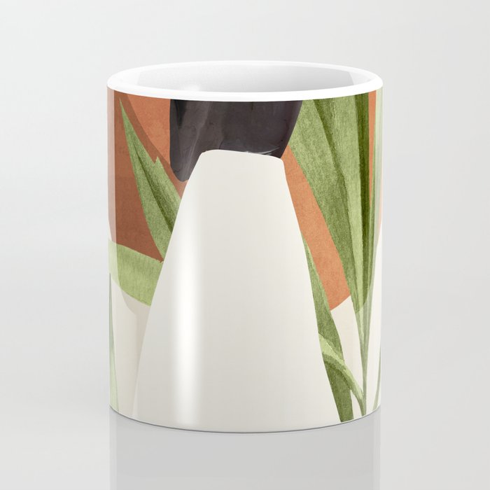 Minimal Abstract Art Tropical Girl 11 Coffee Mug Gallery Image 4