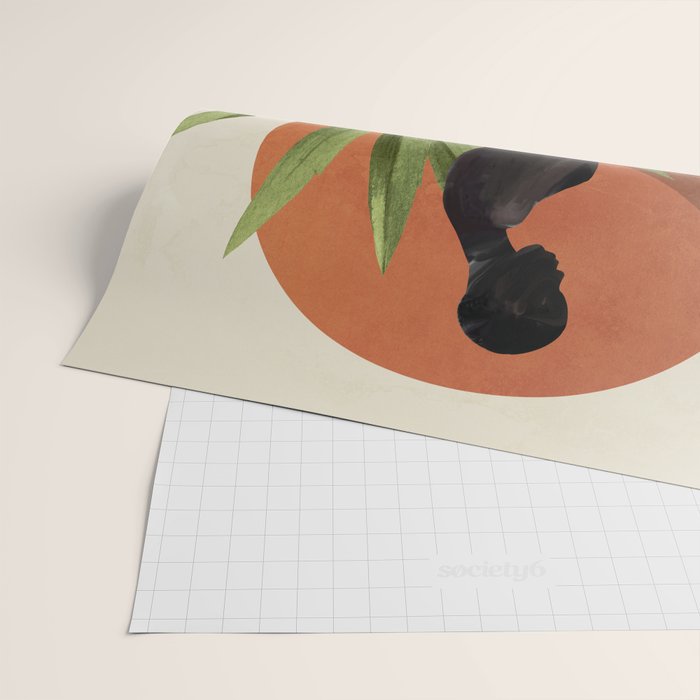 Minimal Abstract Art Tropical Girl 11 Wrapping Paper Gallery Image 2