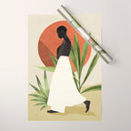 Minimal Abstract Art Tropical Girl 11 Wrapping Paper Gallery Image 1