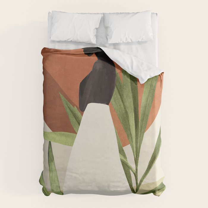 Minimal Abstract Art Tropical Girl 11 Duvet Cover Gallery Image 6