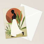 Minimal Abstract Art Tropical Girl 11 Stationery Card Gallery Image 2