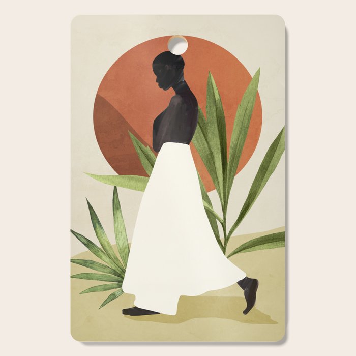 Minimal Abstract Art Tropical Girl 11 Cutting Board Gallery Image 1