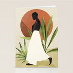 Minimal Abstract Art Tropical Girl 11 Stationery Card Gallery Image 2
