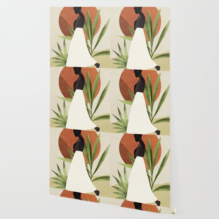 Minimal Abstract Art Tropical Girl 11 Wallpaper Gallery Image 2