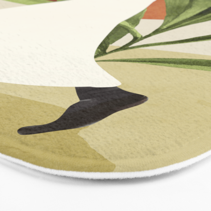 Minimal Abstract Art Tropical Girl 11 Bath Mat Gallery Image 3