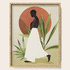 Minimal Abstract Art Tropical Girl 11 Serving Tray Gallery Image 1