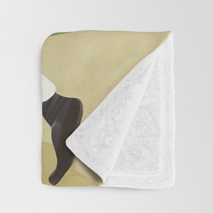 Minimal Abstract Art Tropical Girl 11 Throw Blanket Gallery Image 3