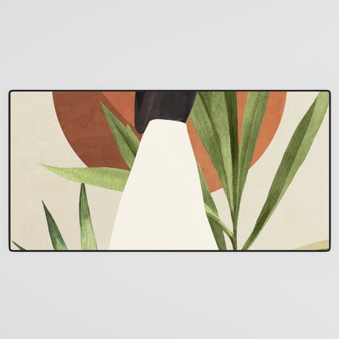 Minimal Abstract Art Tropical Girl 11 Desk Mat Gallery Image 3