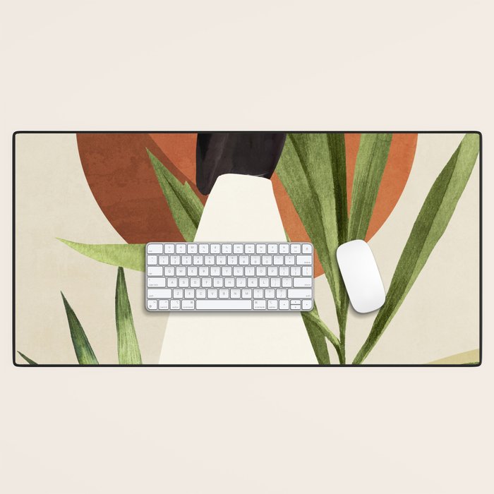 Minimal Abstract Art Tropical Girl 11 Desk Mat Gallery Image 1