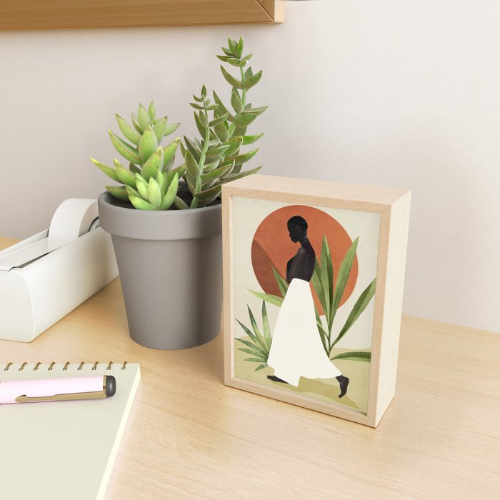 Minimal Abstract Art Tropical Girl 11 Mini Art Print Gallery Image 2