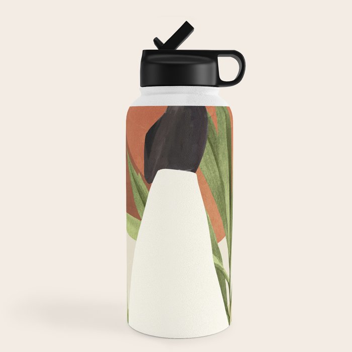 Minimal Abstract Art Tropical Girl 11 Water Bottle Gallery Image 4