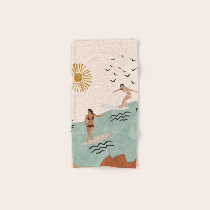 Sun sea and surf Bath Towel Gallery Image 1