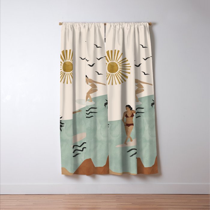Sun sea and surf Window Curtain Gallery Image 3