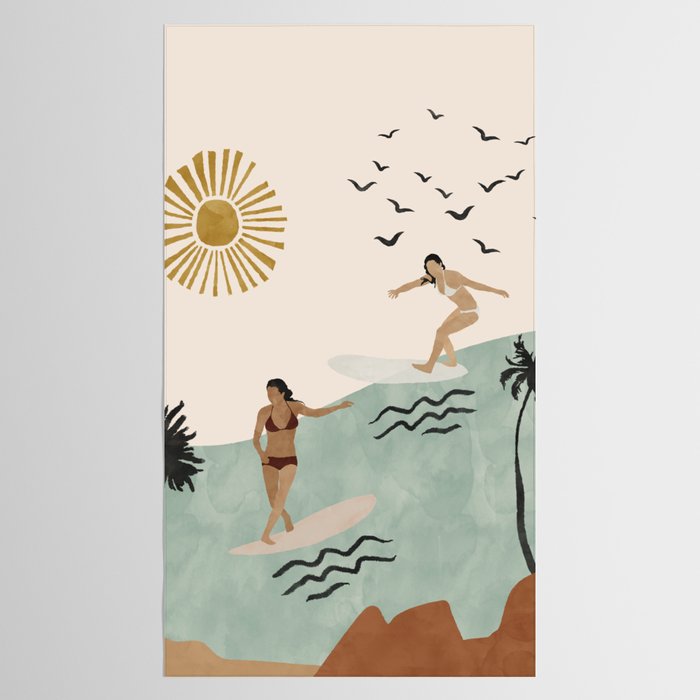 Sun sea and surf Tablecloth Gallery Image 2