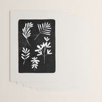 Plant Fossils Line Drawing Black Illustration Paper Collage Night Sky Minimalist Midcentury by Ejaaz Haniff  Wrapping Paper Gallery Image 3