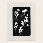 Plant Fossils Line Drawing Black Illustration Paper Collage Night Sky Minimalist Midcentury by Ejaaz Haniff  Poster Gallery Image 4