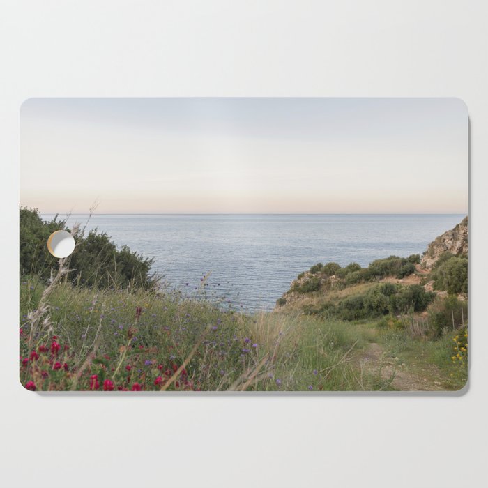 Dreamy Sicilian Sunset - Beautiful Scopello Photo Art Print - Italy Travel Photography - Photograph Cutting Board Gallery Image 1