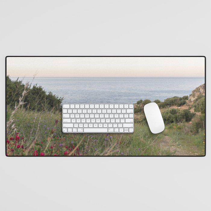 Dreamy Sicilian Sunset - Beautiful Scopello Photo Art Print - Italy Travel Photography - Photograph Desk Mat Gallery Image 1
