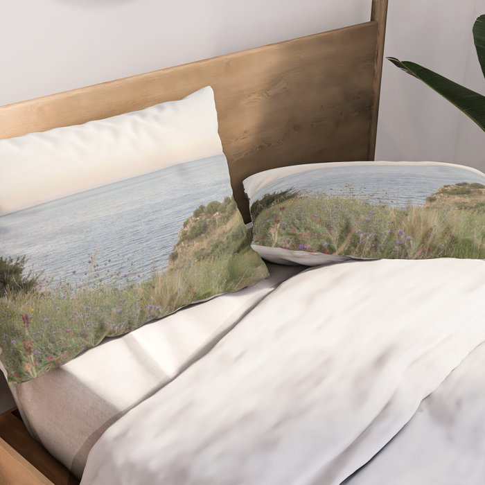 Dreamy Sicilian Sunset - Beautiful Scopello Photo Art Print - Italy Travel Photography - Photograph Pillow Sham Gallery Image 2