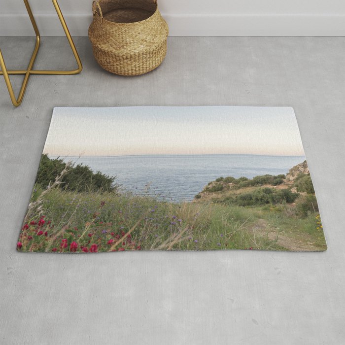 Dreamy Sicilian Sunset - Beautiful Scopello Photo Art Print - Italy Travel Photography - Photograph Rug Gallery Image 1